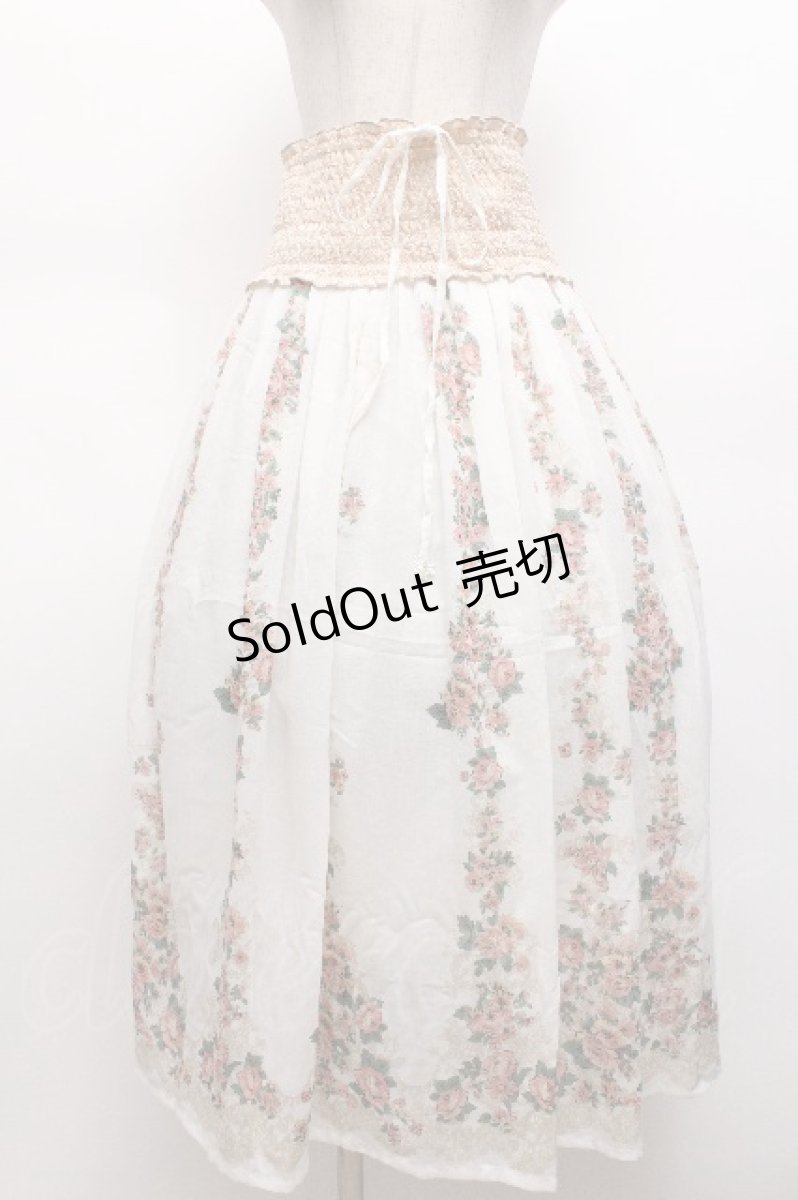 画像3: axes femme / 花柄2wayロングスカート  オフ S-26-05-06-052-AX-SK-HR-ZS (3)