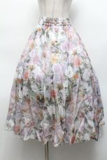 画像1: axes femme / ぼかし花柄ロングスカート  ラベンダー S-26-05-06-055-AX-SK-HR-ZS (1)