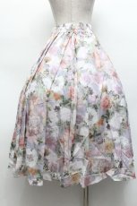 画像2: axes femme / ぼかし花柄ロングスカート  ラベンダー S-26-05-06-055-AX-SK-HR-ZS (2)