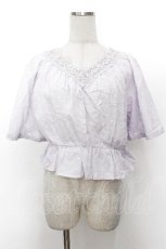 画像1: axes femme POETIQUE / マスク付きフラワーコットンブラウス  ラベンダー S-26-05-06-007-AX-TO-HR-ZS (1)