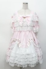 画像1: BABY,THE STARS SHINE BRIGHT / レースを纏うTwinkle Baby Ribbonワンピース  ピンク S-26-05-06-1007-BA-OP-AS-ZS (1)