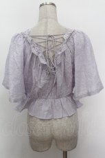画像2: axes femme POETIQUE / マスク付きフラワーコットンブラウス  ラベンダー S-26-05-06-007-AX-TO-HR-ZS (2)