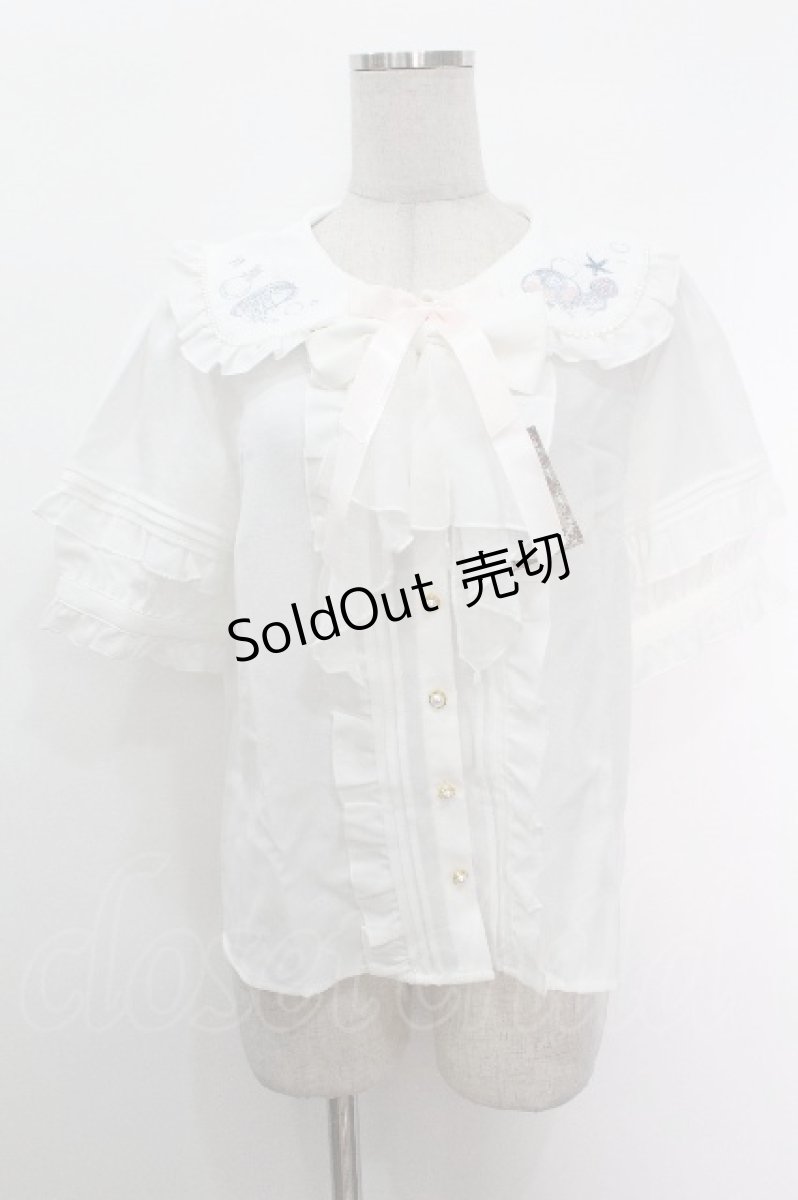 画像1: Amavel / Jerryfish Aquarium ブラウス  白 S-26-05-06-013-CA-BL-HR-ZS (1)