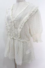 画像3: axes femme / ドットドビーチュニックブラウス  キナリ S-26-05-06-015-AX-TO-HR-ZS (3)