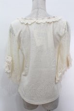 画像2: axes femme / レース重ね袖チュールプルオーバー  キナリ S-26-05-06-016-AX-TO-HR-ZS (2)