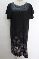 画像1: abilletage / Tシャツワンピース（バタフライ）  黒 S-26-05-06-025-GO-OP-HR-ZS (1)