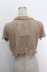 画像2: axes femme / ラメニットボレロ  ベージュ S-26-05-06-003-AX-TO-HR-ZS (2)