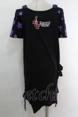 画像2: Deorart / ボーダー切替カットソー  黒ｘ紫 S-26-05-06-028-PU-TO-AS-ZS (2)