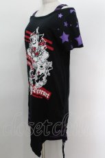 画像3: Deorart / ボーダー切替カットソー  黒ｘ紫 S-26-05-06-028-PU-TO-AS-ZS (3)