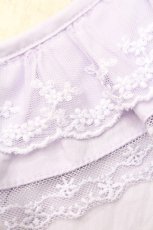 画像3: Chalmiere / ハートフリルパフ袖ブラウス  ラベンダー S-26-05-07-037-AX-BL-HR-ZS (3)