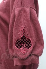 画像3: axes femme POETIQUE / カットワーク刺繍プルオーバー  ワイン S-26-05-07-038-AX-TO-HR-ZS (3)