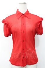 画像1: Jean Paul GAULTIER / パワーネット襟付きトップス 40 赤 S-26-05-07-040-GO-TO-AS-ZS (1)