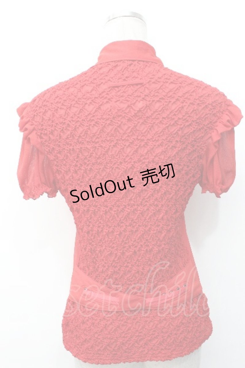 画像2: Jean Paul GAULTIER / パワーネット襟付きトップス 40 赤 S-26-05-07-040-GO-TO-AS-ZI (2)