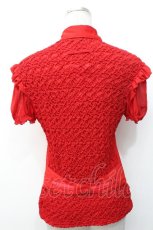 画像2: Jean Paul GAULTIER / パワーネット襟付きトップス 40 赤 S-26-05-07-040-GO-TO-AS-ZS (2)