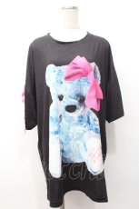画像1: TRAVAS TOKYO / 袖リボンくまBIGTシャツ  黒 S-26-05-07-044-PU-TO-HR-ZS (1)