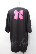画像2: TRAVAS TOKYO / 袖リボンくまBIGTシャツ  黒 S-26-05-07-044-PU-TO-HR-ZS (2)