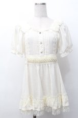 画像1: axes femme / パールｘレースチュニック  アイボリー S-26-05-07-046-AX-TO-HR-ZS (1)