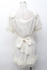 画像2: axes femme / パールｘレースチュニック  アイボリー S-26-05-07-046-AX-TO-HR-ZS (2)