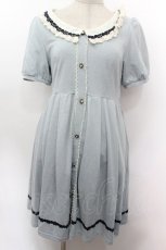 画像1: axes femme / 襟付き半袖カットチュニック  サックス S-26-05-07-054-AX-OP-HR-ZS (1)