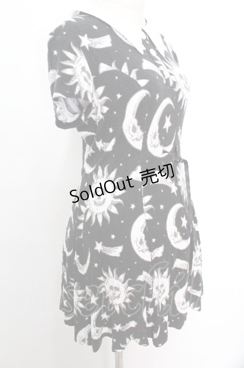 画像3: KILL STAR / 太陽×月ワンピース M 黒ｘ白 S-26-05-07-058-PU-OP-HR-ZS (3)