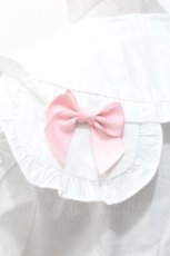 画像5: LOLITA / くま耳リボン半袖ブラウス  白ｘピンク S-26-05-07-011-LO-BL-HR-ZS (5)