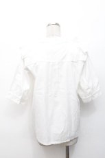 画像2: axes femme / フリルブラウス 白  S-26-05-07-012-AX-BL-AS-ZS (2)
