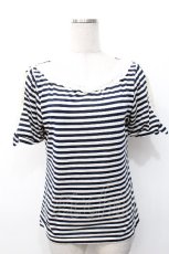 画像1: axes femme / トップス  紺ｘオフ S-26-05-07-026-AX-TO-AS-ZS (1)