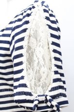 画像4: axes femme / トップス  紺ｘオフ S-26-05-07-026-AX-TO-AS-ZS (4)