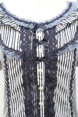 画像3: axes femme / ストライプフリルプルオーバー  白ｘ紺 S-26-05-07-027-AX-TO-HR-ZS (3)