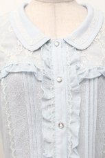 画像3: axes femme / レース襟付きブラウス  サックス S-26-05-07-028-AX-BL-HR-ZS (3)
