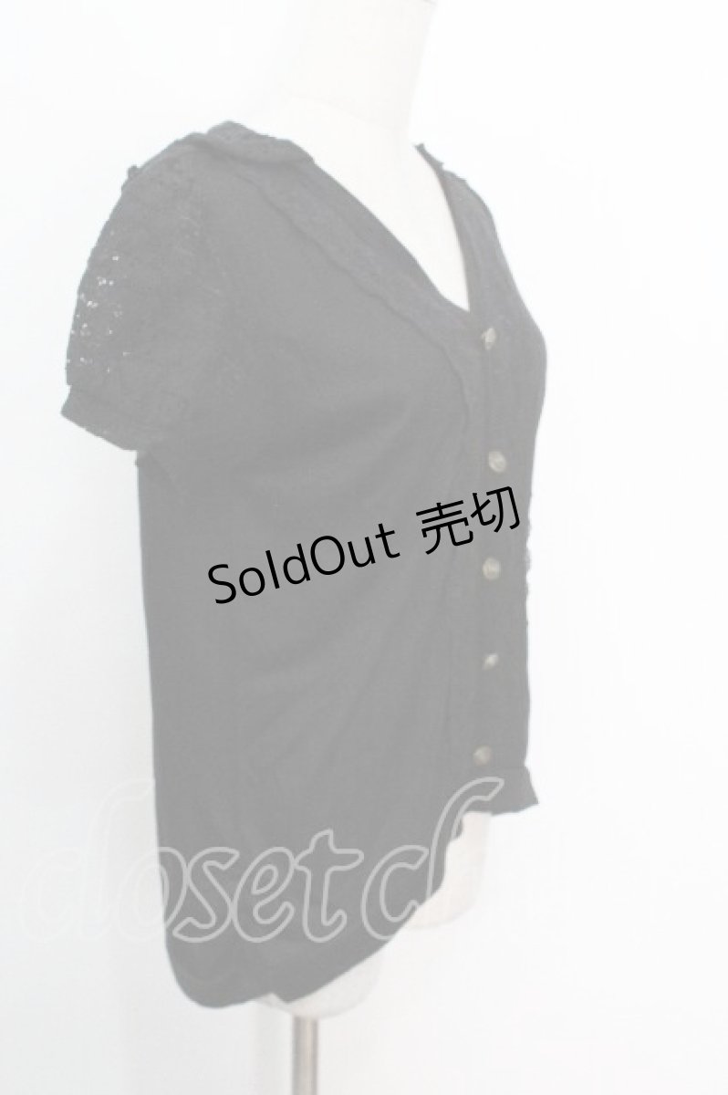 画像3: axes femme / フード付き半袖トップス  黒 S-26-05-08-027-AX-TO-HR-ZS (3)