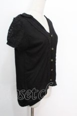 画像3: axes femme / フード付き半袖トップス  黒 S-26-05-08-027-AX-TO-HR-ZS (3)