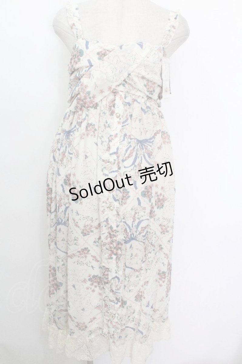 画像1: axes femme / オーシャン柄ロングOP  オフ S-26-05-08-032-AX-OP-TE-ZS (1)