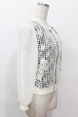 画像2: axes femme / フェミニンレースブルゾン  キナリｘ黒 S-26-05-08-004-AX-TO-HR-ZS (2)