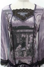 画像3: OZZ ANGELO / 絵画プリントワンピース  紫 S-26-05-08-046-OO-OP-AS-ZS (3)