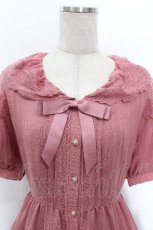 画像3: axes femme POETIQUE / リボン付ドーリーロングワンピース  ピンク S-26-05-08-052-AX-OP-AS-ZS (3)