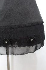 画像5: axes femme / 裾お花モチーフ半袖ワンピース  黒 S-26-05-08-054-AX-OP-HR-ZS (5)