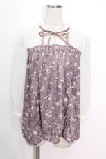 画像1: axes femme kawaii / 薔薇刺繍ブラウス  ピンクｘオフ S-26-05-08-008-AX-BL-ET-ZS (1)