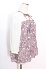 画像2: axes femme kawaii / 薔薇刺繍ブラウス  ピンクｘオフ S-26-05-08-008-AX-BL-ET-ZS (2)