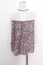 画像3: axes femme kawaii / 薔薇刺繍ブラウス  ピンクｘオフ S-26-05-08-008-AX-BL-ET-ZS (3)