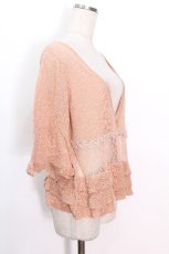 画像2: axes femme / チュール切替カーディガン  アワピンク S-26-05-08-009-AX-TO-HR-ZS (2)