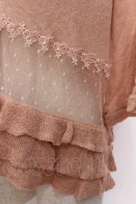 画像4: axes femme / チュール切替カーディガン  アワピンク S-26-05-08-009-AX-TO-HR-ZS (4)