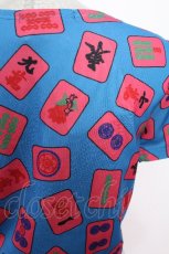画像4: galaxxxy / ま〜じゃん柄トップス  ブルーｘピンク S-26-05-08-017-PU-TO-AS-ZS (4)