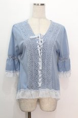 画像1: axes femme / トップス  サックス S-26-05-08-020-AX-TO-AS-ZS (1)