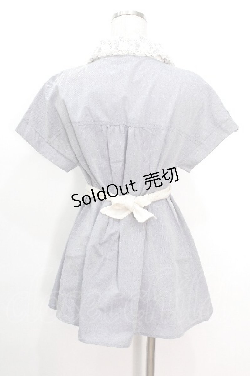 画像3: axes femme / シャツチュニック  サックス S-26-05-08-021-AX-BL-HR-ZS (3)