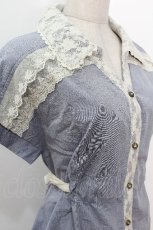 画像4: axes femme / シャツチュニック  サックス S-26-05-08-021-AX-BL-HR-ZS (4)
