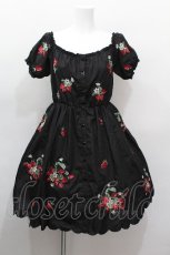 画像1: Ank Rouge / ストロベリー刺繍ワンピース  黒 S-26-05-10-056-CA-OP-AS-ZS (1)