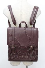画像1: ATELIER PIERROT / “Nocturnal Grave”Mended Satchel  ボルドー S-26-05-10-012-EL-BG-TE-ZS (1)