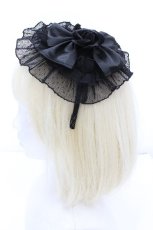 画像2: Pina sweetcollection / フリルシフォンカチューシャ  黒 S-26-05-10-002-LO-AC-AS-ZS (2)
