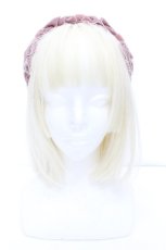 画像1: Melody BasKet / ベルベットリボンいっぱいカチューシャ  ピンク S-26-05-10-003-LO-AC-AS-ZS (1)